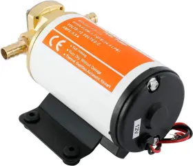 Amgp-3.7gpm-12v-white Amarine Made 12v 3.7gpm 14.0lpm Electric Oil Scavenge Pump Transfer Turbo Gear