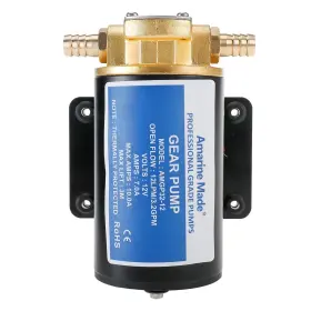 Sr-0050 Amarine Made 12v Oil Transfer Pump 3.2 Gpm Impeller Gear For Diesel Fuel Self Priming