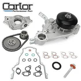 Carlor 663260218679 Fit 97-04 Chevrolet Gmc Cadillac 4.8l 5.3l 6.0l Timing Chain Kit Water Oil Pump