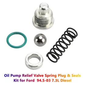 F4tz6666a Darupsun Oil Pump Relief Valve Spring Plug And Seals Kit For Ford 94.5-03 7.3l Diesel
