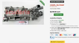 793012 Ferrari 252029 2010 - 2015 458 F12 Speciale Italia Spider Oil Pump Core P/n Oem #2
