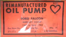 21-111 Ford Oil Pump For 6 Cylinder 1960-63 144 170 200 Falcon Comet Meteor Econoline