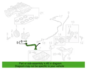 Hl3z-6622-a Ford 2017-2018 Genuine 3.5l Turbo Engine Oil Pick Tube #3