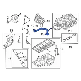 Kr3z6622a Ford Oe For Mustang 2020-2022 Engine Oil Pump Pickup Tube