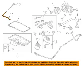Al3z6754a Ford Oem 11-16 F-350 Super Duty 6.2l-v8 Engine Oil Level-dipstick Tube