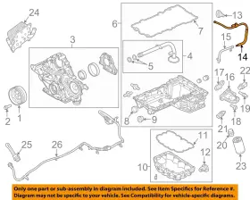 Bc3z6754d Ford Oem 15-16 F-250 Super Duty Engine Parts-tube