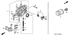 15220-plc-000 Honda Genuine Strainer Oil
