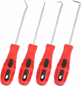 Horusdy 760960299943 4-piece Precision Automotive Hook Set Car Auto Oil Red And Black