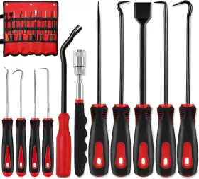 Red-11 Keze 655365388517 11pcs Carbon Steel Precision Pick And Hook Set