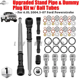 Aod60spbt Luft Meister Upgraded Stand Pipe Dummy Plug Kit Ball Tube For 6.0l 2004.5-07 Ford Powerstroke