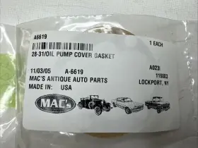 A6619 Macs 1928-31 Model A Ford Oil Pump Cover Gasket #80