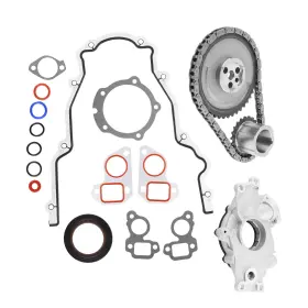 Jswc50 Maxpeedingrods Timing Chain Kit Cover Gasket Oil Pump For Buick Cadillac Gmc 5.3 6.0 6.2l
