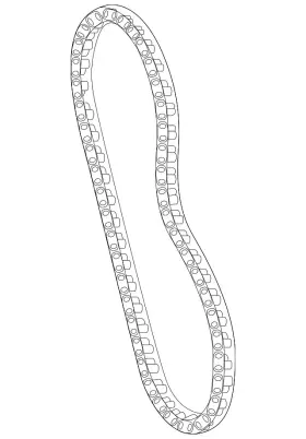 003-997-74-94 Mercedes-benz Genuine Engine Timing Chain