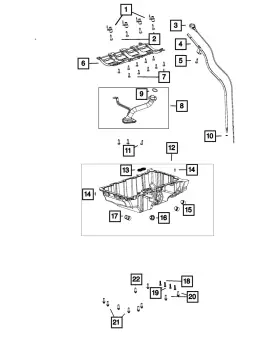 05048590ab Mopar Genuine Oil Pickup Tube