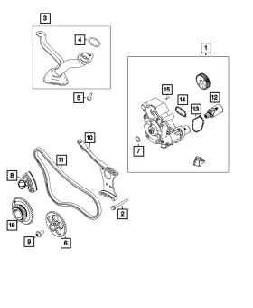 05048677ab Mopar Genuine Oil Pickup Tube