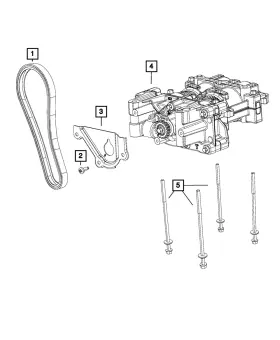 06513415aa Mopar Genuine Hex Flange Head Locking Bolt And Washer Mounting
