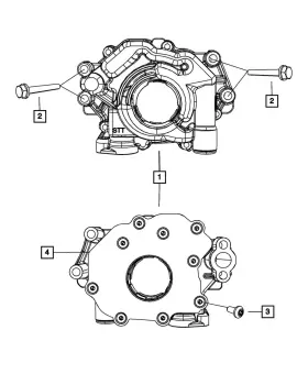 6101233 Mopar Genuine Hex Head Bolt And Coned Washer Mounting