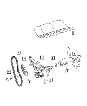 68040893aa Mopar Genuine Engine Oil Pump