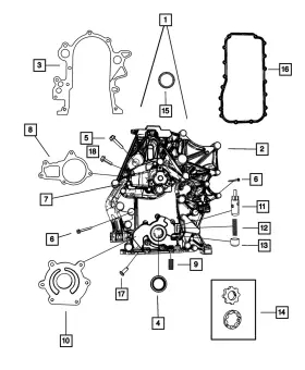 68262818aa Mopar Genuine Engine Timing Cover Package