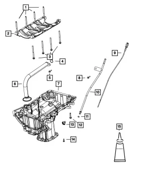 68379063aa Mopar Genuine Oil Pickup Tube