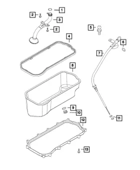 68519389aa Mopar Genuine Oil Pickup Tube
