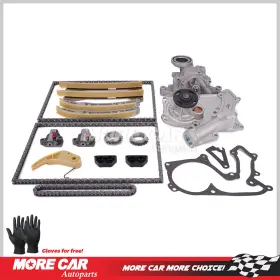 Mca8925 More Car Auto Parts Timing Chain Kit Oil Water Pump For 2012-2017 Hyundai Santa Fe Kia Sorento 3.3l