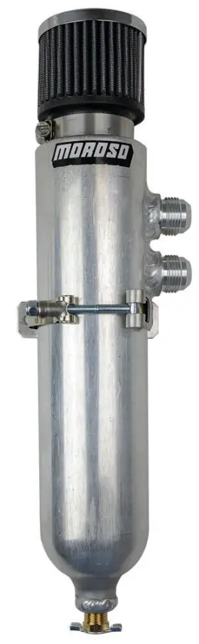 85466 Moroso Performance Products For Breather Tank/catch Can - Two -12an Fittings Aluminum