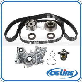 Oetbk02254 Oeline Autoparts Fit 92-96 Honda Prelude 2.3l Dohc Timing Belt Kit Oil Pump Thermostat Assembly