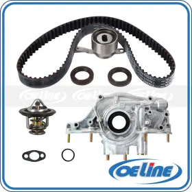Oetbk02266 Oeline Autoparts For 1995 Honda Civic 1.6l L4 Sohc Timing Belt Kit Oil Pump Thermostat Assembly