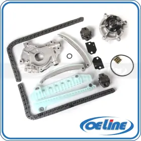 Oetck03066 Oeline Autoparts Timing Chain Oil Water Pump Kit Fit 01-03 Ford Lincoln Mercury 4.6l V8 Vin 9 W