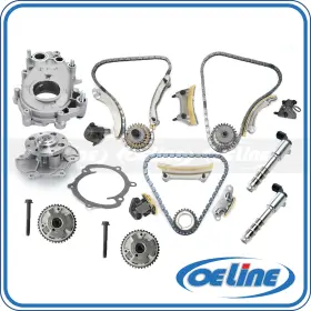 Oetck04141 Oeline Autoparts Timing Chain Kit Oil Water Pump For 07 Saturn Aura 3.6l With Exhaust Vvt Solenoid