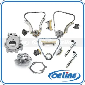 Oetck04161 Oeline Autoparts Timing Chain Kit Oil Water Pump Solenoid For 04-07 Buick Cadillac Saab 2.8l 3.6l