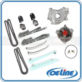 Oetck04316 Oeline Autoparts Timing Chain Kit Water Oil Pump Fit 04 Ford E-150 Club Wagon Heritage 4.6l