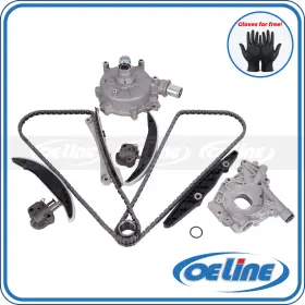 Oetck09043 Oeline Autoparts Timing Chain Kit Oil Water Pump For 05-07 Ford Lincoln Mercury Mazda 2.5l 3.0l