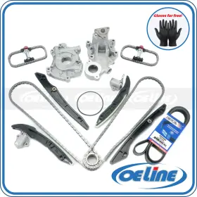 Oetck10560 Oeline Autoparts Timing Chain Kit Oil Pump Water With Belt For 2011-2012 Ford Mustang V8 5.0l