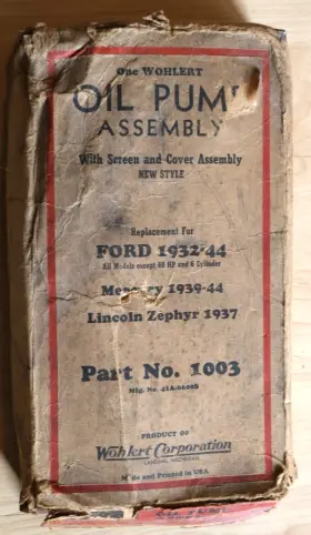 1003 One Wohlert 1932-34 Ford 39-44 Mercury 37 Lincoln Zephyr Oil Pump Assembly