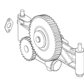 341304 Pai Engine Oil Pump Silver Without Gasket For C9 App Caterpillar
