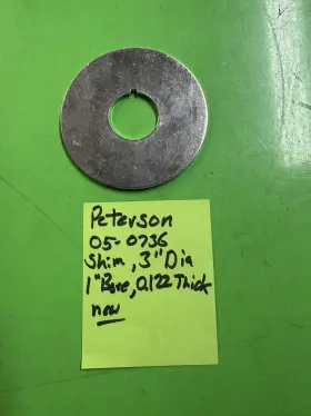 05-0736 Peterson Fluid Systems Standard Drive Mandrel Washer 3.25 Inch Od 1 Bore