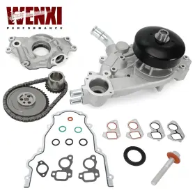 M295 Pqy 663260149461 Oil Pump Timing Chain Kit Cover Gasket For Chevy Gmc 4.8l 5.3l 6.0l
