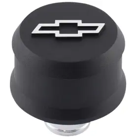 141-858 Proform Chevy Bow Tie Valve Cover Air Breather Cap Black Crinkle Push-in