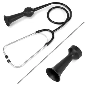 Ca33451 Qwork Mechanics Stethoscope Kit 3 Piece Automotive Engine Diagnostic Black