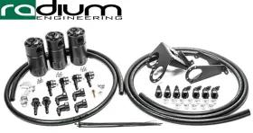 20-0987-fl Radium Triple Oil Catch Can Kit For 2014-19 Corvette Lt1 Fluid Lock