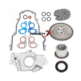 2423095 Tinvhy High Oil Pump With Timing Chain Gasket Kit For Gm 4.8l 5.3l 6.0l Ls1 Ls2 Ls3
