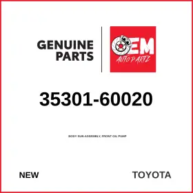 35301-60020 Toyota Genuine Body Sub-assembly Front Oil Pump
