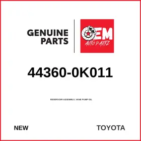 44360-0k011 Toyota Genuine 2005-2015 Hilux Reservoir Assy Vane Pump Oil