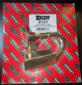 91727 Trans-dapt 9727 One Cadmium Oil Pan Pick-up For Hamburger Pans Sbc 327 350