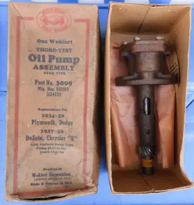 601269 Wohlert Oil Pump Assembly 1934-50 Plymouth Dodge And Desoto Chrysler Six 1937-50