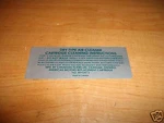 1971 American Motors Amc V8 Air Cleaner Service Decal. Fixed Price $8.99.