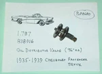 1935-1939 Chevrolet Passenger Pickup Nos Oil Distributor Valve 838916. Fixed Price $16.99.