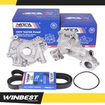 Oil Pump 4-BOLT Pulley Flange Water W/ Belt Fit 2014-2017 Ford Mustang 5.0L. Fixed Price $101.50.